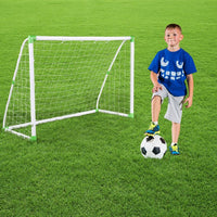 Sports Kids Mini Soccer Goal Set - Backyard/Indoor Mini Net- Portable Folding Youth Soccer Goal Set - White - (71.65 x 47.24 x 31.50)"