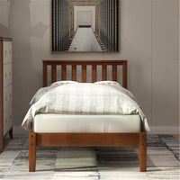 Twin Size Platform Bed Frame with Headboard, Wood Slats Support, for Kids, Boys and Girls