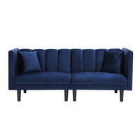70"Futon Sofa Sleeper,Twin Size Velvet Loveseat Sofa Bed with 2 Toss Pillows,Convertible Sleeper Sofa with Padded Seat&Backrest for Living Room,Bedroom,Office