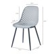 ARCTICSCORPION Set of 2 Dining Chairs, Hollow Out Style Chair, Modern Leisure Chair with Metal Legs for Kitchen, Living Room, Office, White