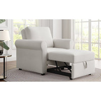 3-in-1 Sofa Bed Chair, Convertible Sleeper Chair Bed,Adjust Backrest Into a Sofa,Lounger Chair,Single Bed,Modern Chair Bed Sleeper for Adults,Beige