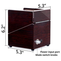 Single Wooden Watch Winder, Brown Wooden Pattern