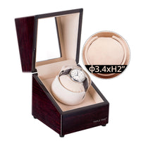 Single Wooden Watch Winder, Brown Wooden Pattern