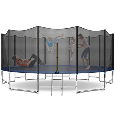 TRIPLETREE 16FT Trampoline With Safety Enclosure Net & Ladder, Suitable For Kids & Adults, 989LBS