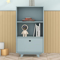 storage-bookcase-with-drawer-and-2-open-shelves-storage-cabinet-organizer-with-wide-surface-and-4-legs-cute-sideboard-for-kids-boys-girls-bedroom-blue