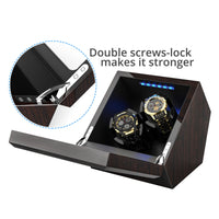 Double Automatic Wooden Watch Winder
