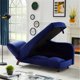 Indoor Chaise Lounge, Recliner Sofa with 2 Pillows and Storage, Leisure Sofa for Living Room, Bed Room, Blue
