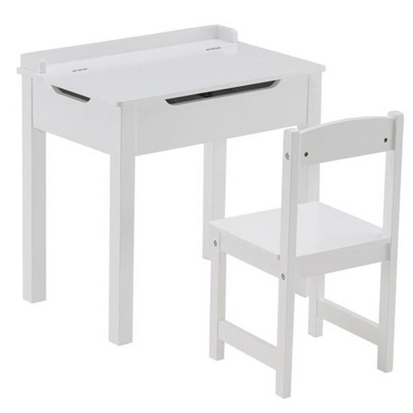 Children's Table and Chair Set of 2 Can Open Drawers, 1 Table and 1 Chair for Study,Homework,Arts,Play