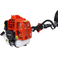 52CC 2HP Hand Held Power Broom Sweeper Gasoline Powered Outdoor Walk Behind Sweeper, for Dirt Grass Leaves Lawn Debris Artificial Turf & Light Snow Cleaning