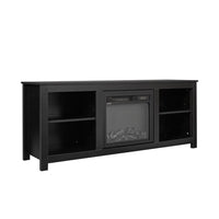 Fireplace TV Stand, Entertainment Center Television Stand for TV Up to 60 Inches, Heater with Remote Control & Adjustable Brightness, Black