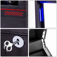 4 Automatic Watch Winder and 4 Storage in Dark Coffee Leather