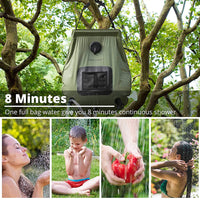 TRIPLETREE Camping Solar Shower Bag 5 Gallons/20L with On-Off Switchable Shower Head and Removable Hose