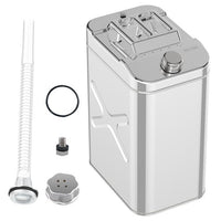 10 Gallon Stainless Steel Gas Can, Tight Sealed Fuel Storage Tank Portable Emergency Backup Petrol Tank with 3 Handles + Convenient Nozzle for Motorcycle, Cars, Trucks(40L)