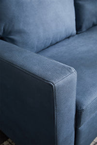 Triple Tree Sectional sofa with pulled out bed, 2 seats sofa and reversible chaise with storage, Stone fabric, NAVY BLUE, (85"x52"x34")