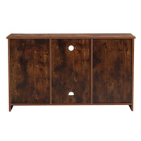 46.9 inch TV Stand, Wood TV Console Table, Farmhouse Entertainment Center with Two Sliding Barn Doors and Cable Management Hole for Living Room Bedroom, Rustic Brown