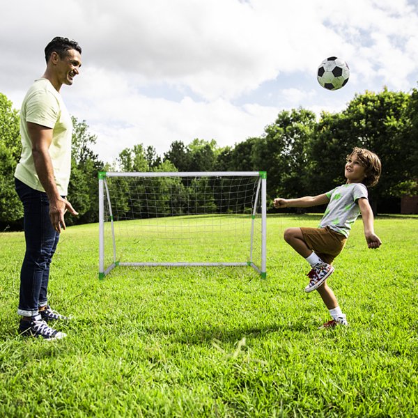 Sports Kids Mini Soccer Goal Set - Backyard/Indoor Mini Net- Portable Folding Youth Soccer Goal Set - White - (71.65 x 47.24 x 31.50)
