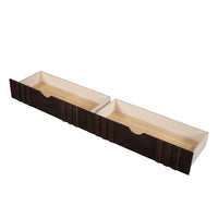 Full Size Daybed Wood Bed with Two Drawers, Solid Wood Captains Bed Sofa Bed Frame for Kids/Teens/Adults, No Box Spring Required, Espresso 78.6''L x 57''W x 34''H