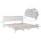 King Size Platform Bed Frame with Headboard, Solid Wood Legs Support, No Box Spring Needed, for Adults