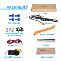 Car Rear View Camera Ultra HD Waterproof 40° Wide View Angle with Multiple Mount Brackets