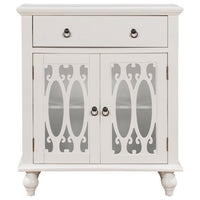 INCLAKE 31.5" Wood Accent Buffet Sideboard, Storage Cabinet with Doors and Adjustable Shelf, Modern Sideboard Buffet Cabinet for Entryway Kitchen Dining Room, Console Table with Drawers, White