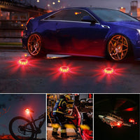 3 Pack LED Road Safety Flares lights, Emergency Lights for Roadside Security,Warning Flashing Beacon Disc with Magnet and Hook for Vehicles and Boats, Batteries Include