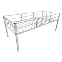 Twin Size Triple Bunk Bed Frame with 13.5'' H Under Bed Space, Metal Bunk Bed with Built-in Ladder, Can be Seperated into 3 Beds, Space Saving, for Kids, Boys and Girls