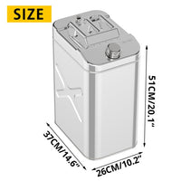 10 Gallon Stainless Steel Gas Can, Tight Sealed Fuel Storage Tank Portable Emergency Backup Petrol Tank with 3 Handles + Convenient Nozzle for Motorcycle, Cars, Trucks(40L)