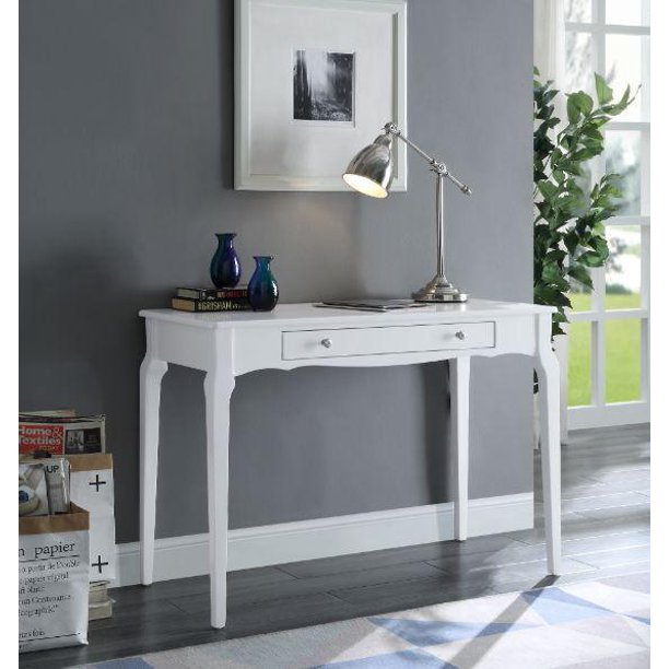 Best Choice Products Wooden Writing Desk Station for Home Office Study w/ 1 Drawer, White