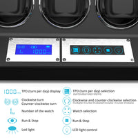 8 Automatic Watch Winder with LCD Touch Screen, Wooden