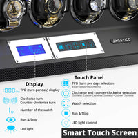 8 Automatic Watch Winders with LCD Touch Screen, Carbon Fiber