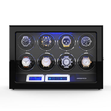 8 Automatic Watch Winder with LCD Touch Screen, Wooden