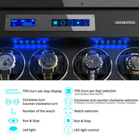 8 Automatic Watch Winder & 6 Storage with Built-in LED