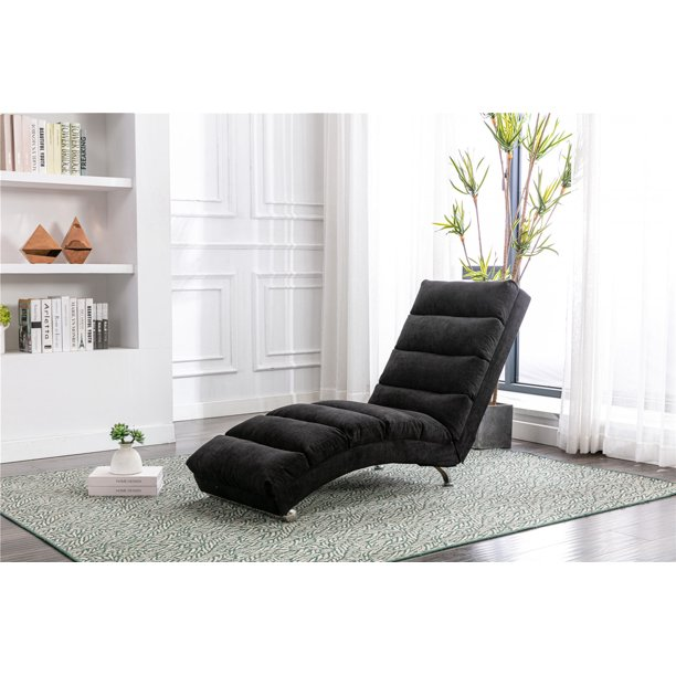 Triple Tree Massage Chaise Lounge, Ergonomic Electric Recliner Chair with Remote Control, Modern Long Lounger for Living Room Bedroom, Black