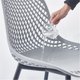 ARCTICSCORPION Set of 2 Dining Chairs, Hollow Out Style Chair, Modern Leisure Chair with Metal Legs for Kitchen, Living Room, Office, White