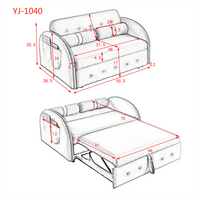 Pull Out Sleep Sofa Bed, Modern Loveseats Sofa Couch with 2 Side Pockets & 2 Lumbar Pillows, 55.5"W Velvet Upholstered 2-Seat Sofa Couch with Adjustable Backrest for Apartment Living Room, Grey