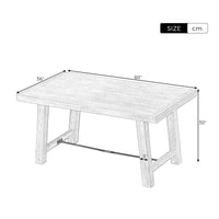 Wood Dining Table, Rectangular Kitchen Furniture Dining Table with Wide Tabletop Surface and 4 Solid Legs, Modern Square Table for Kitchen Living Room, Easy Assembly, Natural