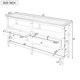 Console Table, Rustic Sofa Table with Open Storage Shelf and 2 Drawers, Buffets Sideboards for Living Room, Hallway & Dining Room, White