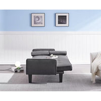 71.6inch Convertible Sleeper Sofa, Cotton Fabric Futon Sofa Bed with Adjustable Backrest, Modern Upholstered Reclining Couch for Living Room Bedroom, 600LBS Weight Capacity, Dark Gray
