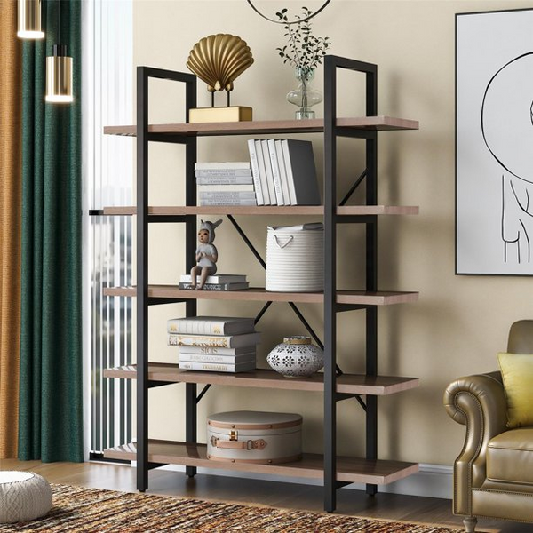 Small discount industrial bookcase