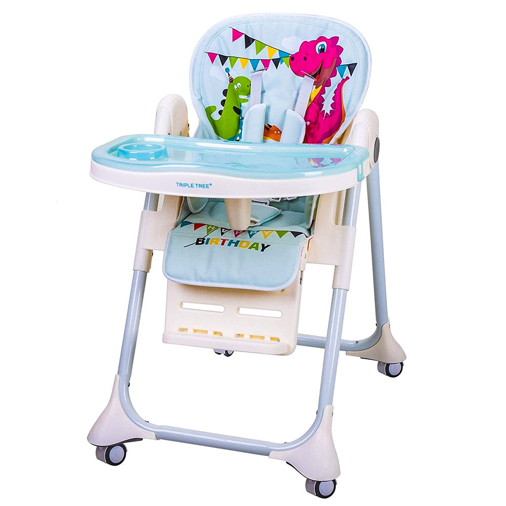 TRIPLETREE Baby High Chair With Five-Point Seat Belt Foldable & 7 Height Adjustable Waterproof