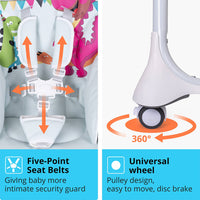 TRIPLETREE Baby High Chair With Five-Point Seat Belt Foldable & 7 Height Adjustable Waterproof