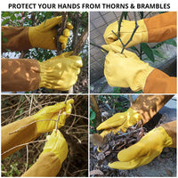 TRIPLETREE Thorn Proof Rose Pruning Gardening Gloves