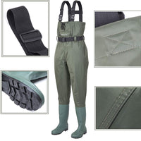 TRIPLETREE Hunting Fishing Chest Waders With Boots and Wading Belt For Men & Women (Size9-13)