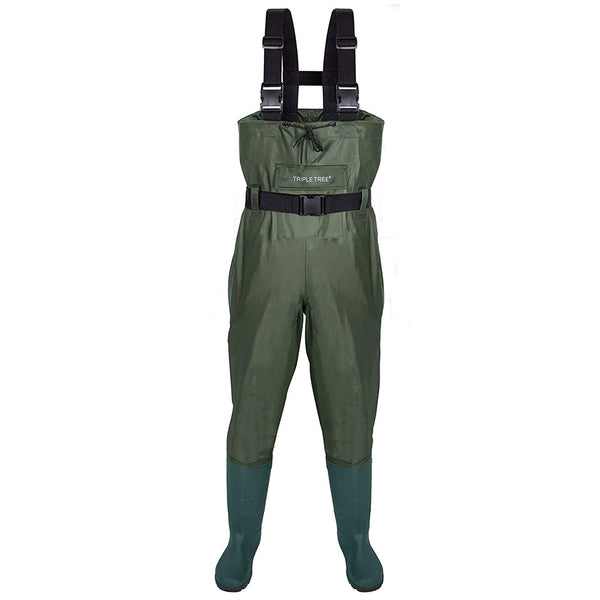 TRIPLETREE Hunting Fishing Chest Waders With Boots and Wading Belt For Men & Women (Size9-13)