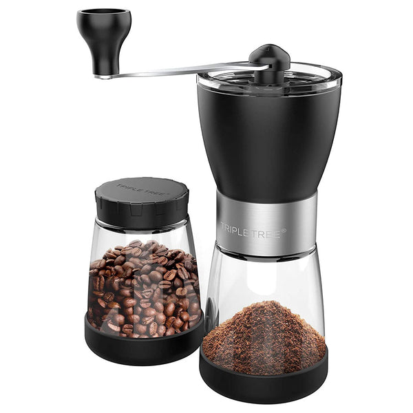 Manual Coffee Grinder - Spice Grinder - Constructed of Stainless Steel with  a Ceramic Burr Grinder