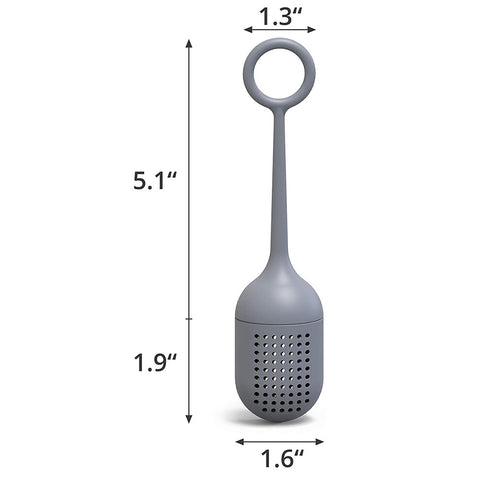 TRIPLETREE 2 Pcs Food Grade Silicone Long HandleTea Infuser