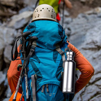 TRIPLETREE Uninsulated Single Walled Stainless Steel 18/8 (34 Ounces) Sports Water Bottle