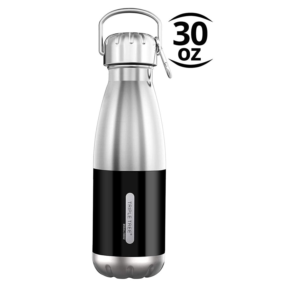 TRIPLETREE Vacuum Insulated 850 ML/ 30 OZ Stainless Steel Water Bottle