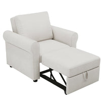 3-in-1 Sofa Bed Chair, Convertible Sleeper Chair Bed,Adjust Backrest Into a Sofa,Lounger Chair,Single Bed,Modern Chair Bed Sleeper for Adults,Beige