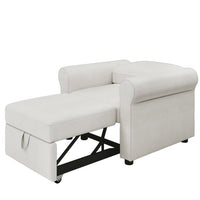 3-in-1 Sofa Bed Chair, Convertible Sleeper Chair Bed,Adjust Backrest Into a Sofa,Lounger Chair,Single Bed,Modern Chair Bed Sleeper for Adults,Beige